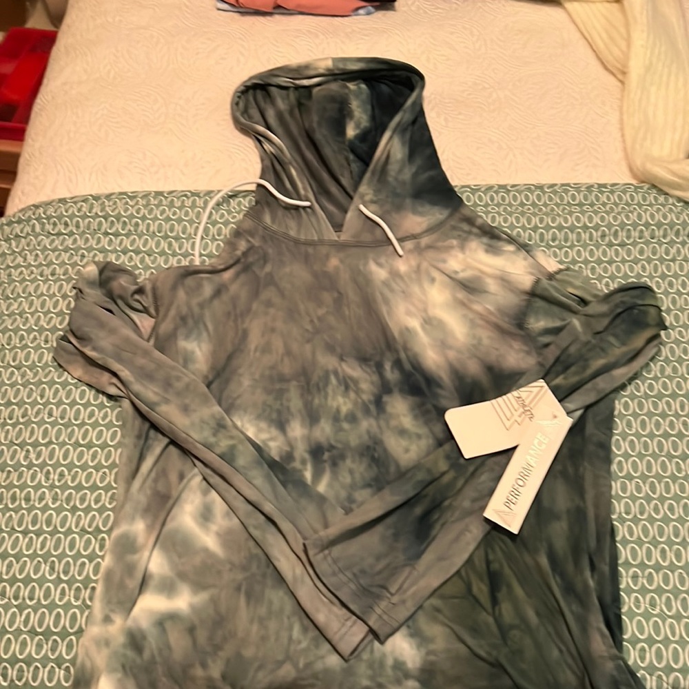 Green/Blue Tie Dye Hoodie
